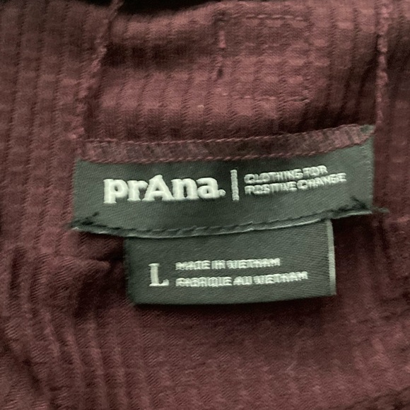 Prana Maroon High Neck Ribbed Racerback Tank Top Size Large - Picture 3 of 3